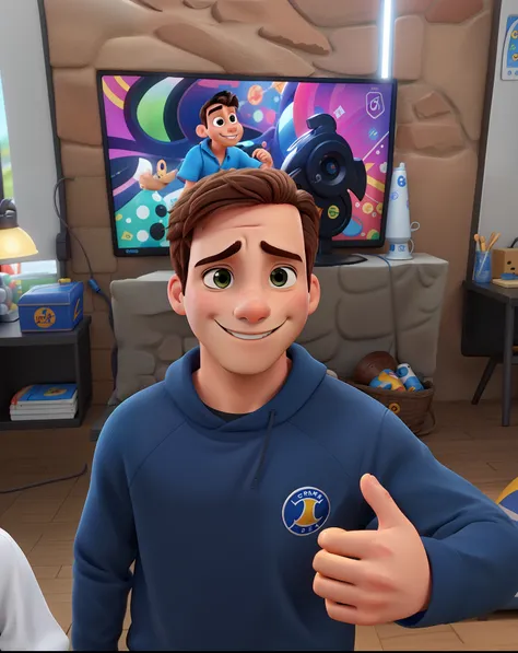 Um garoto estilo Disney Pixar alta qualidade melhor qualidade