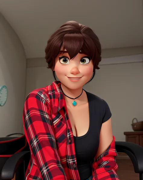 Mulher estilo disney pixar alta qualidade