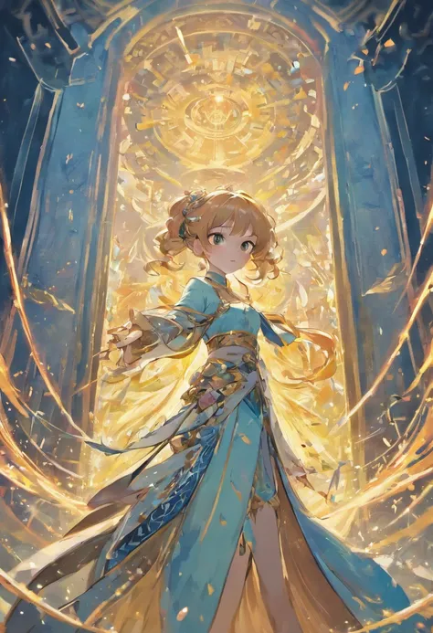 k hd，Girls and artificial intelligence in the world of the future，Fly in the air，A sense of future technology，Alphonse mucha and rossdraws，Yang J，Inspired by Fenghua Zhong，full-colour illustration，beautiful fantasy empress，Inspired by Lanying，From Shen Zho...