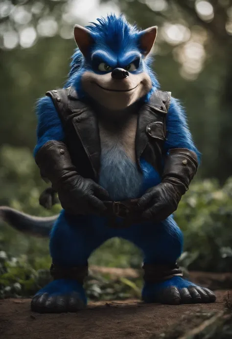 Werehog sonic with his dick out posing