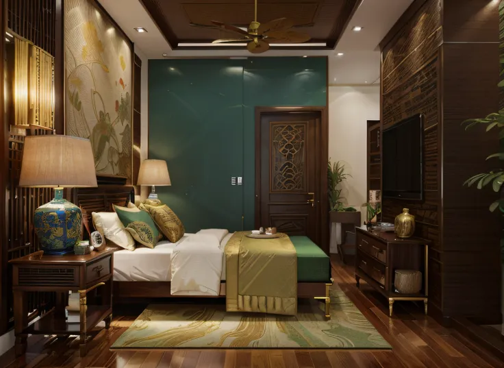 Earthy Tones: Indochine interiors frequently feature earthy and natural colors, such as warm browns, muted greens, and sandy beiges. These colors evoke the lush landscapes of Southeast Asia and provide a grounding base for the design. Rich Reds and Oranges...