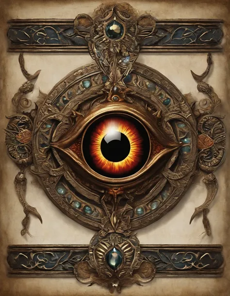 A powerful image of the "Devils Eye Talisman," offering an opposite concept to the "Evil Eye Talisman." The talisman exudes a sense of protection and strength against malevolent forces. High-resolution image, intricately designed eye symbol, fiery and prot...