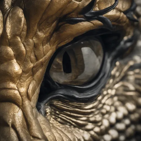 The golden dragon，piercing red eyes,Close-up of blood fire released from the nose,Chest scales,high high quality,8K,Many details,breathingfire,4 legged,Spotted claws,golden colored,dangers,fires,dentes pontiagudos,big dragon,immensity,threatening,fly。