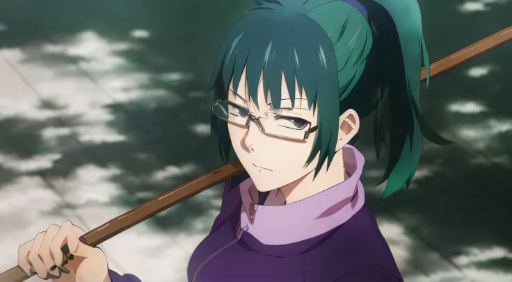 Anime girl with green hair and glasses holding a stick, Misato Katsuragi, Hinata Hyuga, Fubuki, Kazuto Okada。, As an anime character, Mai Yoneyama, Yuka Kazami, a female anime character, shiro takatani, tsukasa dokite, Kotegawa Yui, koyoharu gotouge