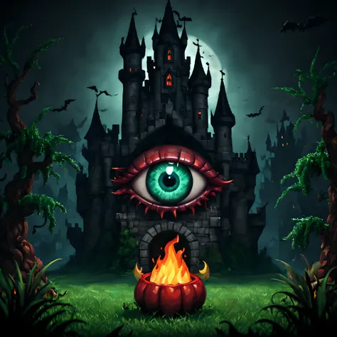 (Pixel art:1.5), (Devils Eye:1.5), (dark theme:1.5), (fantasy:1.5), (dark fantasy:1.5), (huge devil eye:1.5), (Devils Eyeball:1.5), (halloween theme:1.5), (chibi emote:1.5), (chibi character;1.5), (halloween background:1.5), (dark fantasy background:1.5), ...