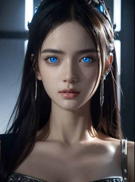 ((best quality)), ((masterpiece)), ((realistic)), Athena, glowing blue eyes, female face, , trending on artstation, sharp focus, studio photo, intricate details, very detailed, nsfw, detailed eyes, illustration, very detailed, sharp focus, digital render, ...