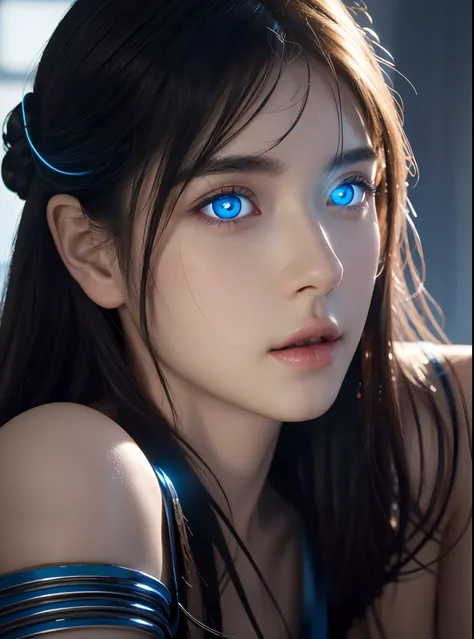 ((best quality)), ((masterpiece)), ((realistic)), Athena, glowing blue eyes, female face, , trending on artstation, sharp focus, studio photo, intricate details, very detailed, nsfw, detailed eyes, illustration, very detailed, sharp focus, digital render, ...