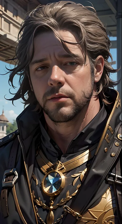 Maximus（Russell Crowe（Russell Ella Crowe）adorn）He was a general of the Roman Empire，Meritorious，His Imperial legions were victorious，Invincible。Short dark brown hair，Small waves，Tall, shapely body，Strong body，Strong muscles，Delicate muscle contours, Realis...