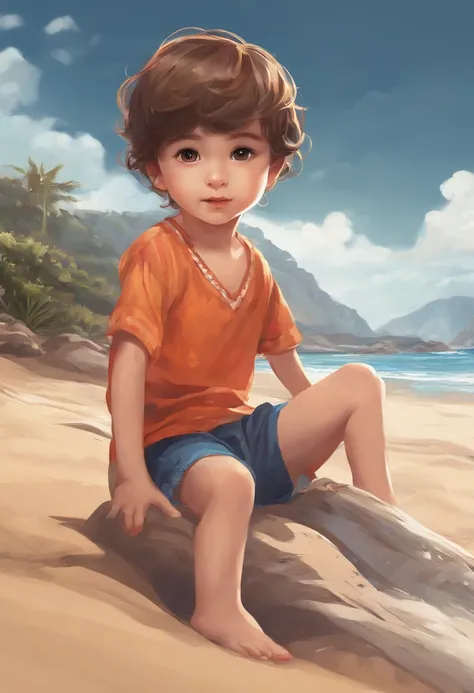 kid, toddler, beach, anime, open legs