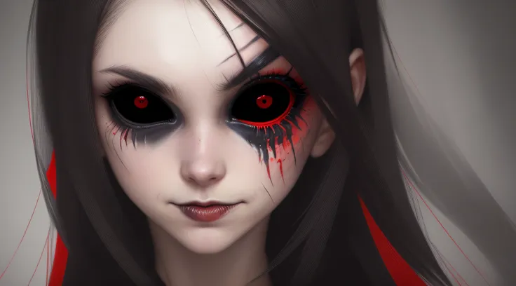 a red eye that becomes diabolical, a vibrant and intense look. ultra detailed