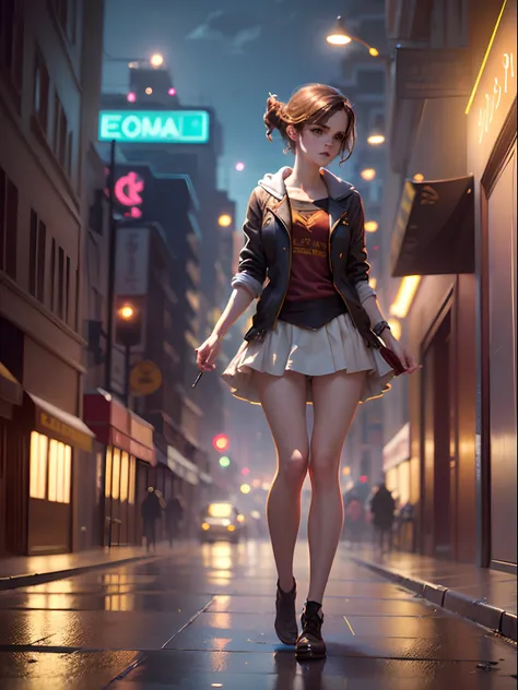 ((((Emma Watson)))), (((​masterpiece)))、(((top-quality)))、((ultra-definition))、(High Definition CG Illustration)、((extremely delicate and beautiful))、City of the Future、Cinematic Light、full body Esbian、Beautiful Neon Lights、2080s、animesque、Beautiful girl,t...