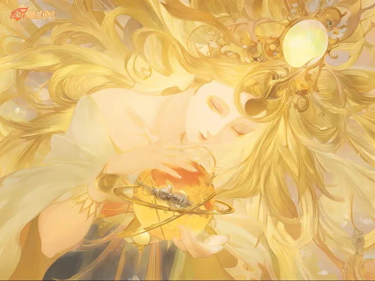 Blonde woman holding a planet in her hand, the sailor galaxia. Goddess of the sun, Digital art on Pixiv, Goddess of Light, as the goddess of the sun, zerochan art, trending on artstation pixiv, Alphonse mucha and rossdraws, Beautiful celestial mage, Anime ...