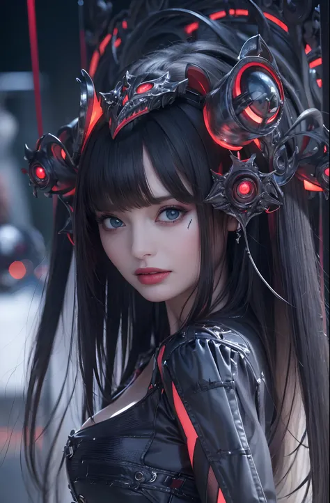 (best quality,4k,8k,highres,masterpiece:1.2),ultra-detailed,(realistic,photorealistic,photo-realistic:1.37),terrifying,beautiful, detailed eyes,beautiful detailed lips,dark background,glowing,alluring,technology,evil,headpiece,helmet,eyes,devils eye,horror...