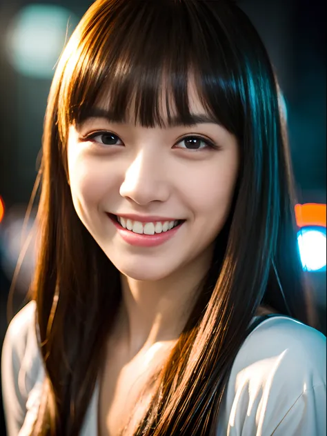 Halloween,Shibuya、Smiling,Looking at the camera、Ultra Realistic Ultra Realistic Ultra High Definition Cinematic Lighting Huge Detail Full HD Paint Bright、oblique bangs、 Aspect Masterpiece, top-quality,realskin,(portlate:1.5), 1girl in, bluntbangs, longhair...