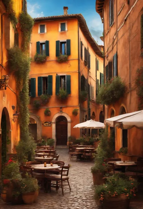 Ultra realistic pub style 2020 art format landscape Italy Rome