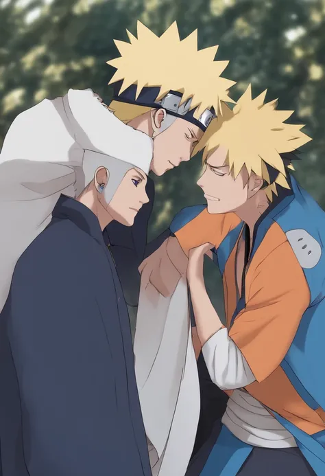 Naruto avec un tailleur veste bleu