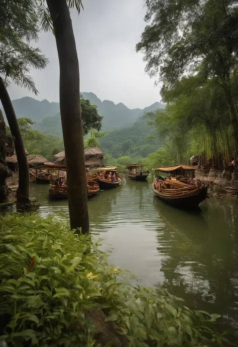 Hua Po led the children through a dense bamboo forest，Came to a beautiful cave。Inside the cave is a pool of crystal clear water，There is a huge rock in the lake，It is inscribed with the words "When the flash flood comes."，Please take refuge in the cave."。A...