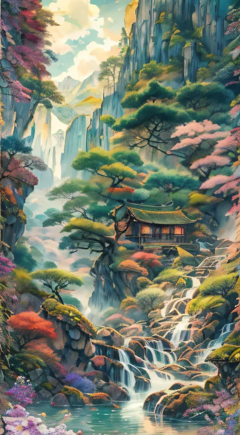 It is indeed a beautiful mountain, Chiho brandished his halberd,The screen is 10,000 feet high.in a sunbeam，The haze on the mountain was faintly caressed blue,after rainny，The black rocks look cool green.Withered creepers coil around ancient trees,And the ...