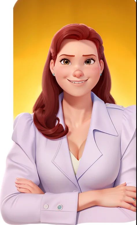 Uma mulher ruiva estilo pixar, alta qualidade, melhor qualidade