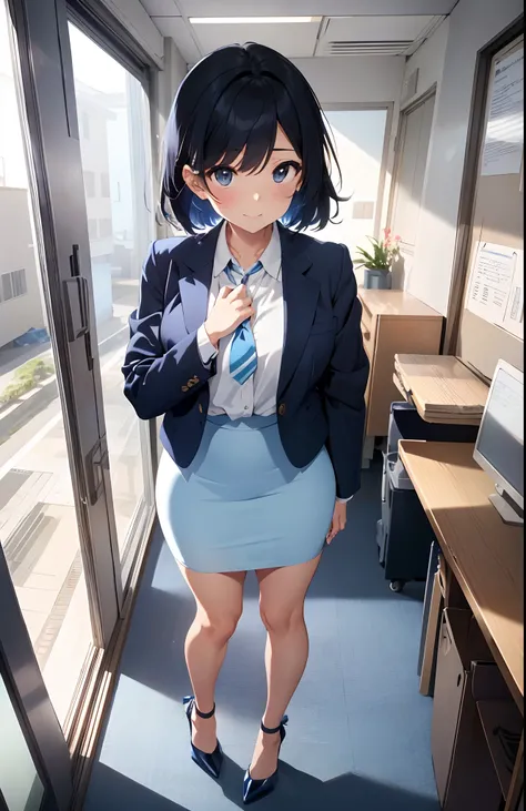 ((s Office、In the company、office building、Office、Beauty Secretary)), unparalleled masterpiece ever, Perfect Artwork, ((Perfect female figure)), maturefemale, Narrow waist, Looking at Viewer, Kamimei、Dynamic poses、enchanting posture, clean, Beautiful face, ...