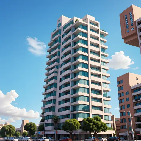 Un edificio pasando dinero