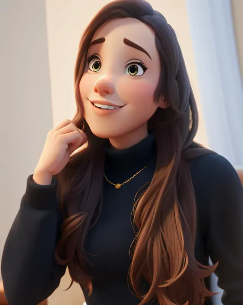 Um mulher estilo disney pixar, alta qualidade, melhor qualidade