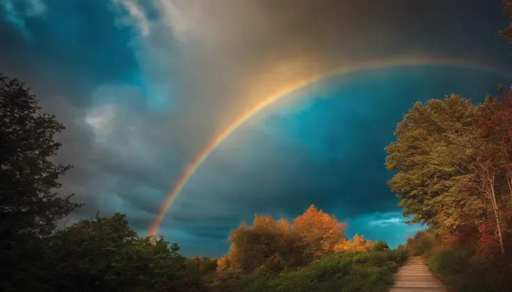 Close-up of the staircase leading to the rainbow sky, stairway to heaven, A very colorful paradise, stairs from hell to heaven, Leads to the sky, Rainbow clouds, The colors of heaven, rainbow trail, Colorful sky, Rainbow clouds, Heaven!!!!!!!!, Rainbow, Ra...