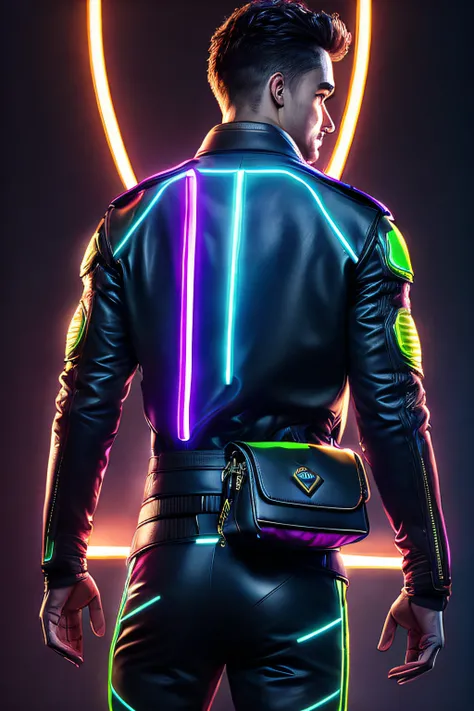 NEON, HOMEM PERDENDO DINHEIRO, BOLSO RASGADO, MELHOR QUALIDADE, 8K