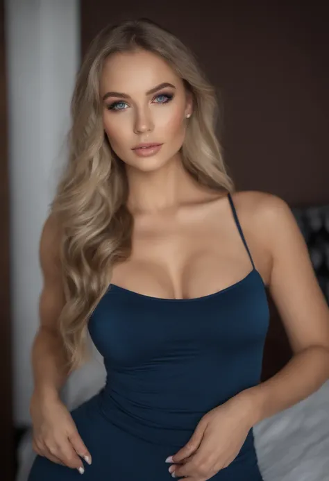 arafed frau voll , Sexy girl with blue eyes, ultra realistisch, Akribisch detailliert, portrait sophie mudd, blonde hair and large eyes, Selfie einer jungen Frau, Augen im Schlafzimmer, Violet Myers, ohne Make-up, Natural makeup, Blick direkt in die Kamera...