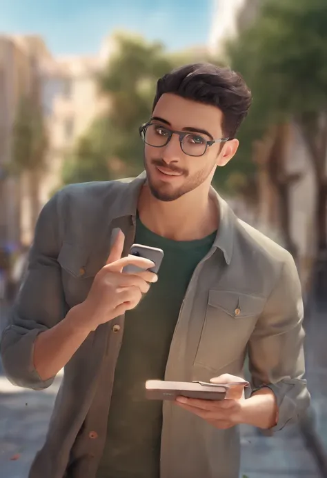 Theres a man in glasses and a gray shirt taking a selfie, imagem frontal, jewish young man with glasses, Alex, imagem de qualidade muito baixa, em torno de 1 9 anos, Eytan Zana, Mohamed Chahin, imagem do rosto, Emad Mostaque, Ahmad Merheb, Saadane AFIF, Mo...