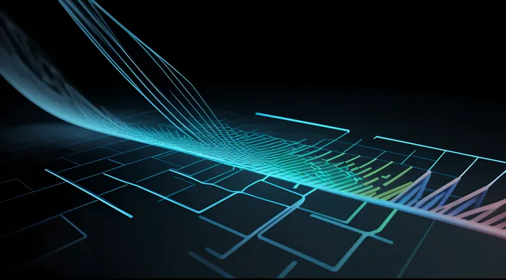 Engaging 3D visualization featuring stunning graphs、glinting