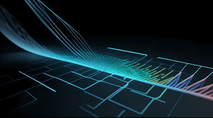 Engaging 3D visualization featuring stunning graphs、glinting