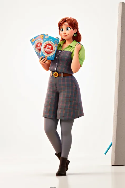 Uma Mulher estilo pixar, alta qualidade