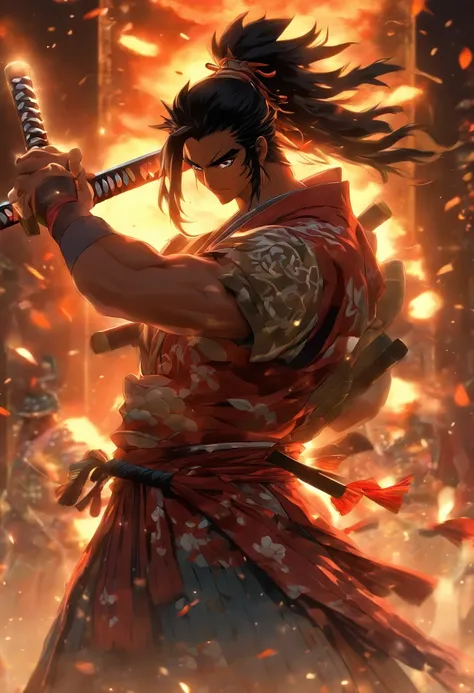 (((Anu))) best quality, ultra-high resolution, CG detalhado 4K, master part, deus samurai branco,God of heaven,nuvem, Roupas de samurais,samurai com armadura, ((standing pose)), Imagem de samurai , aesthetic, centrado na tela, corpo inteiro