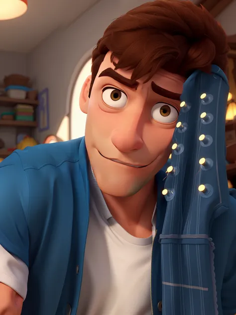 Um homem estilo Disney pixar, alta qualidade, melhor qualidade