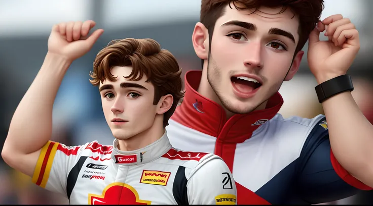 Charles leclerc como um personagem da Disney