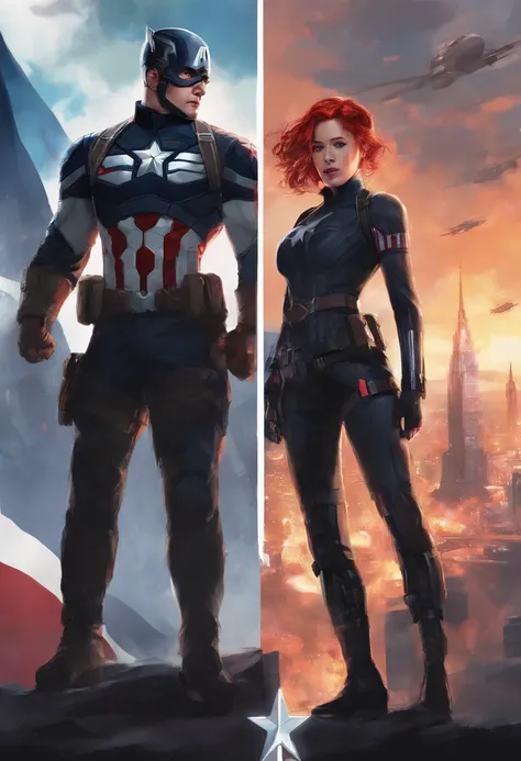 Jimin Black widow and Jungkook captain america