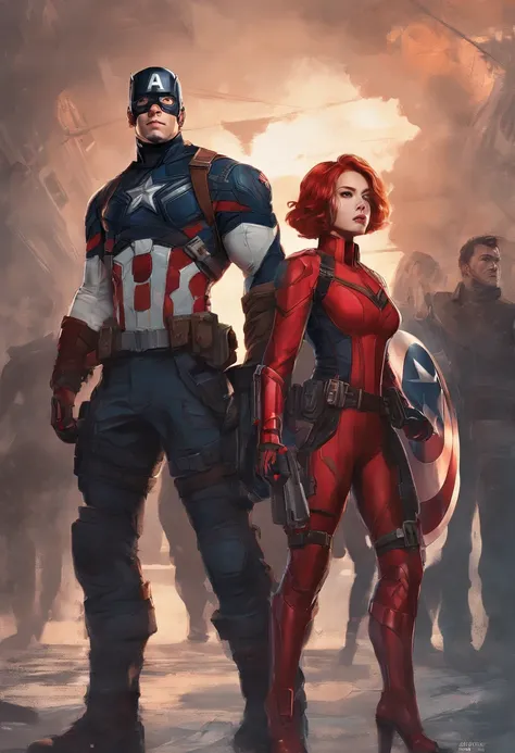 Jimin Black widow and Jungkook captain america