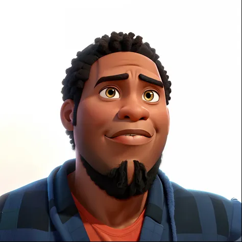 Um homem afrodescendente estilo Pixar , Alta qualidade, melhor qualidade