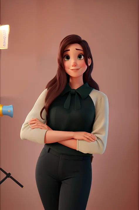 Mulher no estilo Disney pixar, alta qualidade