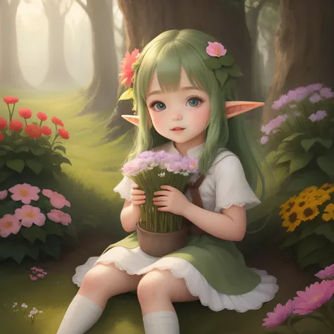 Flower Elf little girl