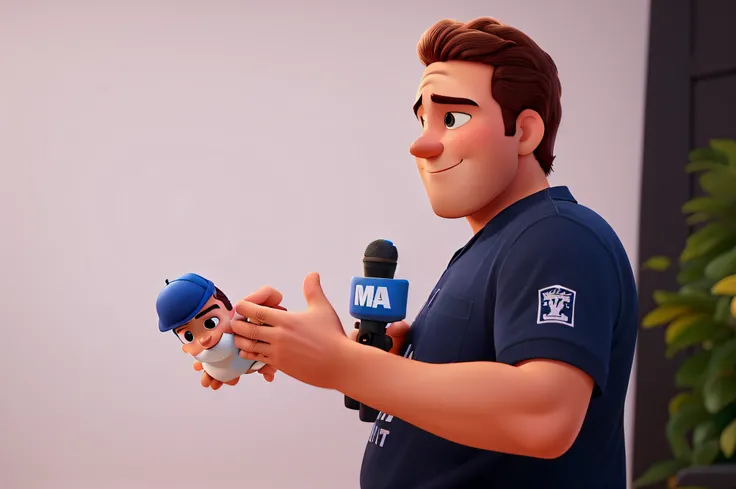 Um homem branco no estilo Disney Pixar, alta qualidade, melhor qualidade.