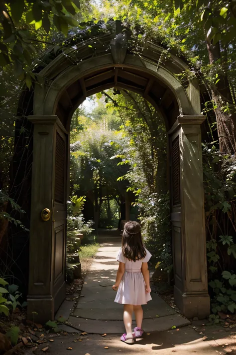 child piture Once upon a time, in a small quiet town, a young girl named Lilly discovered a magical portal to an enchanted forest in her own backyard. Lilly was always adventurous and had a vivid imagination. This discovery was the greatest adventure she c...