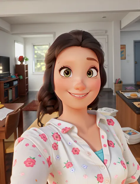 mulher estilo pixar, alta qualidade, melhor qualidade