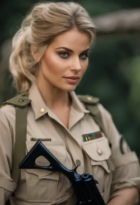 Marie , blonde hair , olhos verdes , Uniforme Militar BC Freedom, kalap ,