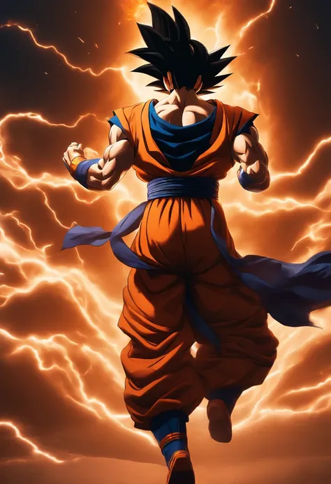 cabelos pretos, Surrealismo, 8k, Super Detalhe, goku charging ki