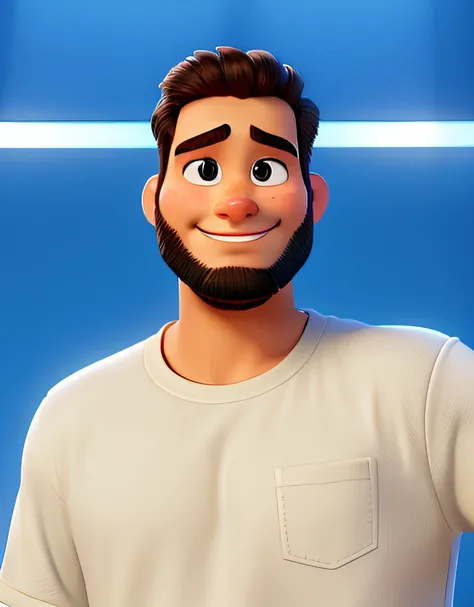 estilo Disney Pixar, alta qualidade, melhor qualidade, small beard