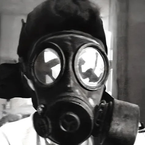 Man wearing gas mask , wearing a gas mask, some of them use gas masks, wearing a full-head gasmask, wearing gas masks, Gas mask, wearing a botanical gas mask, gas masks, mascara de gas, wearing a bone gas mask, person wearing gas mask, wearing a gas mask, ...