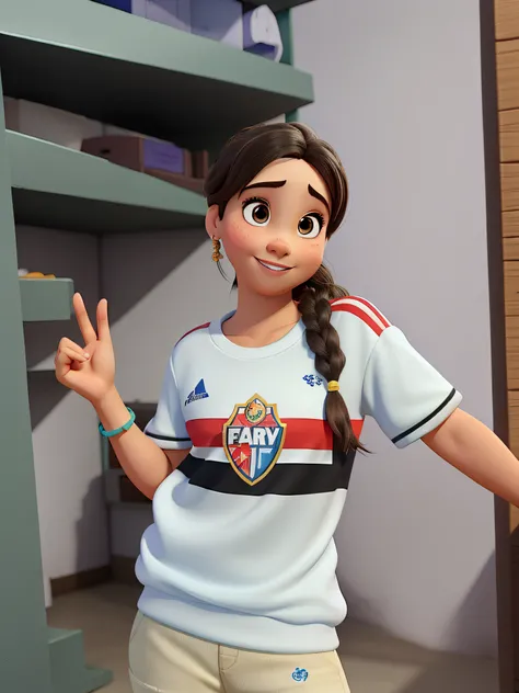 uma menina estilo disney pixar, alta qualidade, melhor qualidade