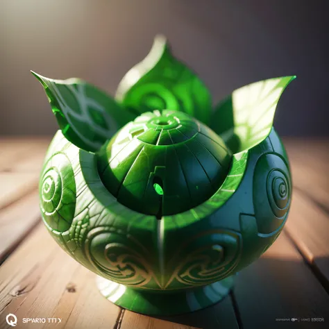 Snappable jade tree pattern, spiral carved surfaces, octane rendering, CGsociety style –ar 1:1 –q 2 --auto --s2